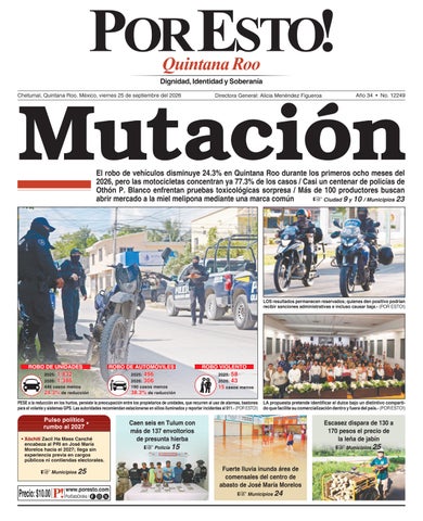 PORTADA POR ESTO CHETUMAL, VIERNES 25 DE SEPTIEMBRE DE 2026