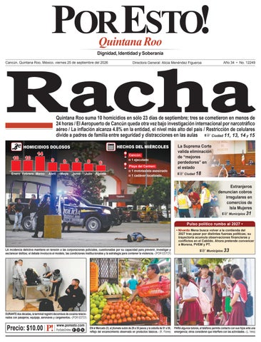 PORTADA POR ESTO CANCUN, VIERNES 25 DE SEPTIEMBRE DE 2026