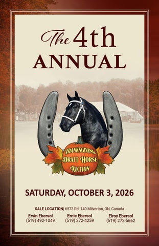 2026 Thanksgiving Draft Sale Catalog