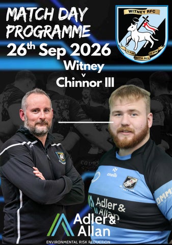 Witney RFC Match Programme 26 Sep 2026