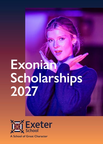 Exeter School | ES Scholarships 2027 25 Sept