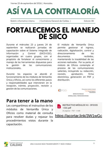 Boletín Informativo Interno #8