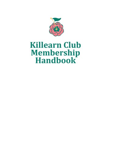 Killearn Club Member Handbook