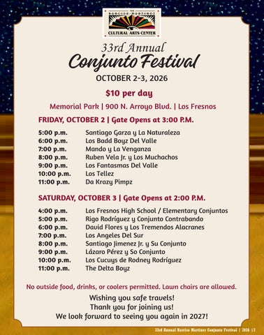 33rd Annual Conjunto Festival - October 2-3, 2026 第 7 页