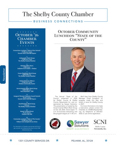 Shelby County Chamber Business Connections, October 2026