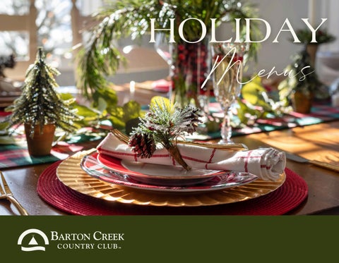 2026 Private Event Holiday Menus