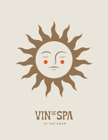 Vin de Spa Menu Summer 2026