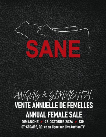 Vente de femelles SANE 2026