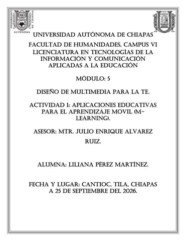 APLICACIONES EDUCATIVAS PARA EL APRENDIZAJE MOVIL (m-learning)