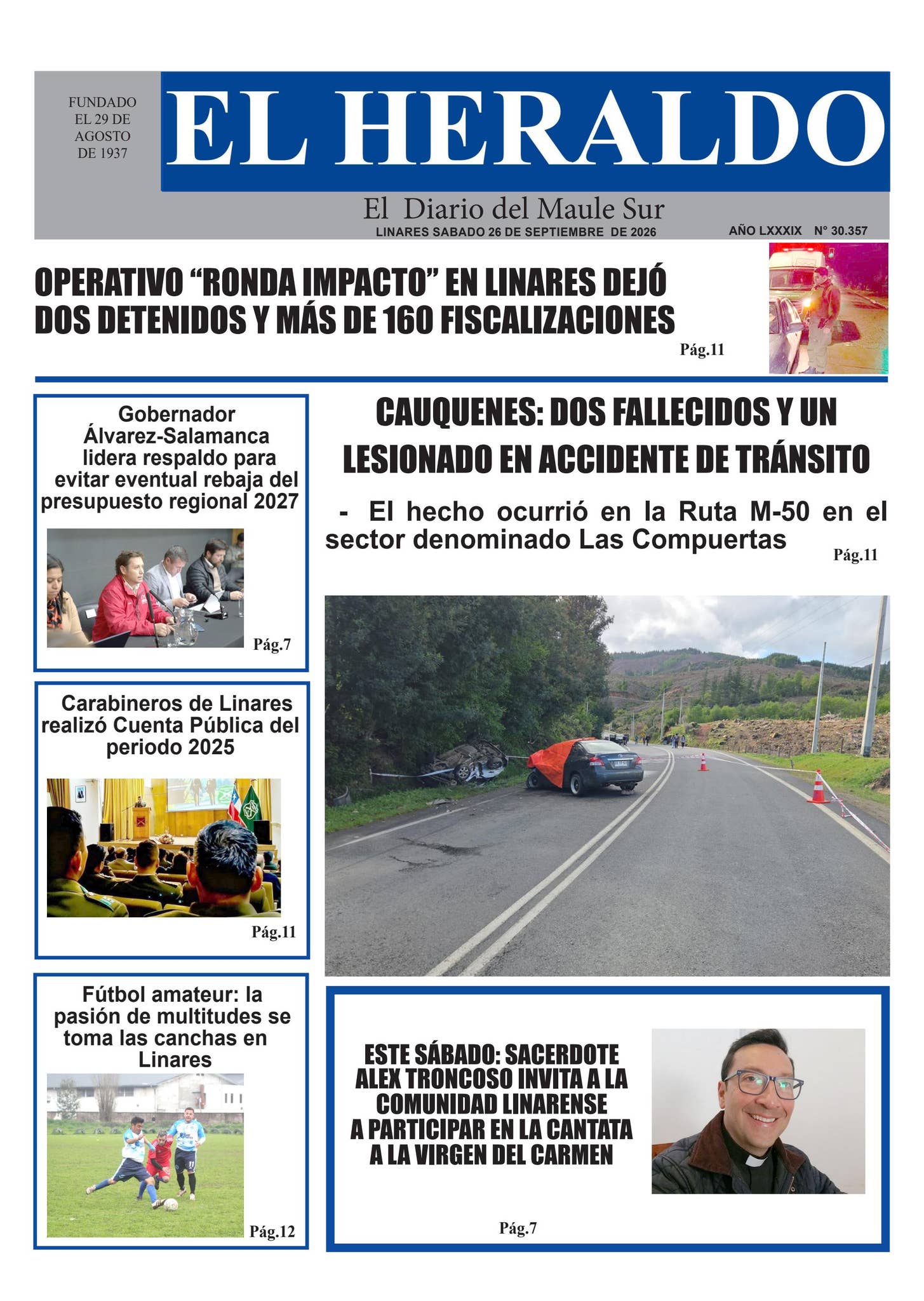 Sabado 26 de septiembre 2026