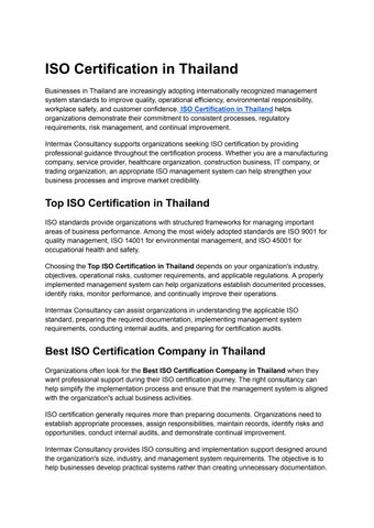 ISO Certification in Thailand (1)