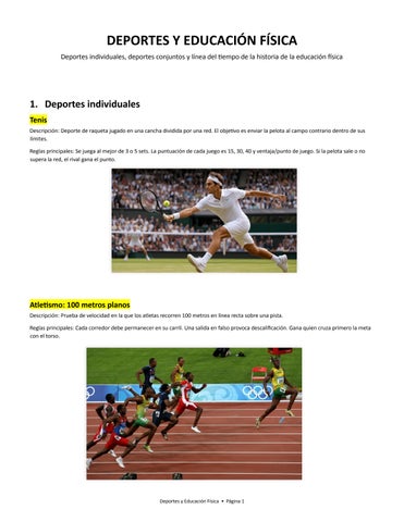 La historia del deporte 