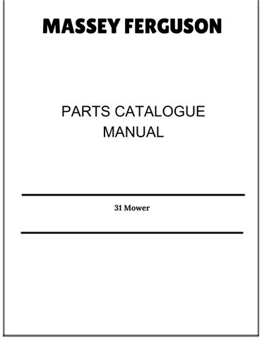Massey Ferguson 31 Mower Parts Catalog Manual 