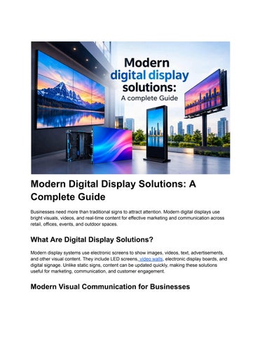 Modern Digital Display Solutions_ A Complete Guide