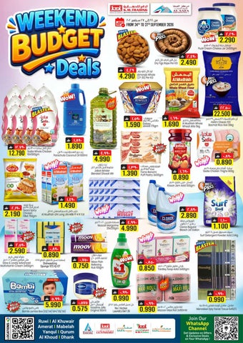 Weekend Budget Deals  KMT & Al Safa - 24 to 27 Sep 2026 