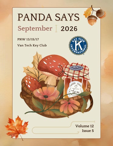 Van Tech Key Club September Newsletter