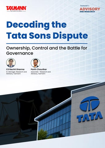 Taxmann's Analysis | Tata Sons Dispute: Ownership, Control & Governance