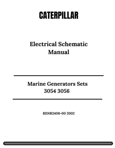 CAT Marine Generators Sets 3054 3056 Electrical Schematic Manual RENR2408-00 2002