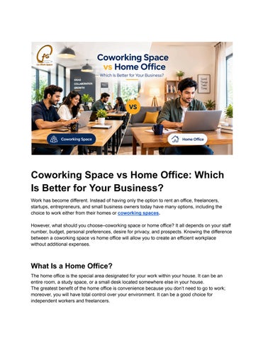 Coworking Space vs Home Office_ Which Is Better for Your Business