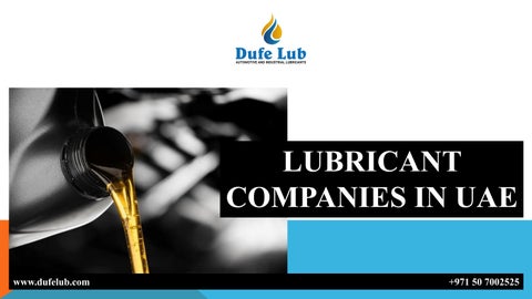 LUBRICANT COMPANIES IN UAE