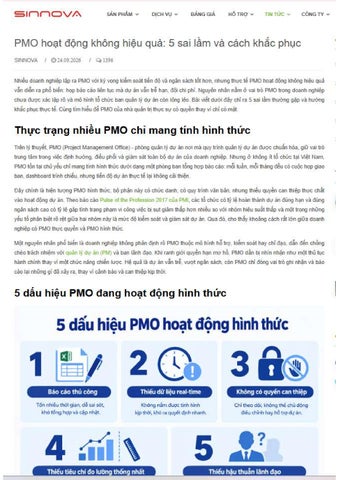 PMO hoạt động không hiệu quả: 5 sai lầm và cách khắc phục