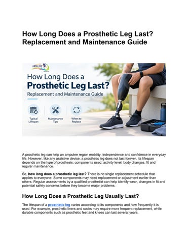 How Long Does a Prosthetic Leg Last