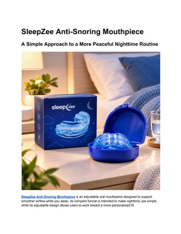 SleepZee Anti-Snoring Mouthpiece