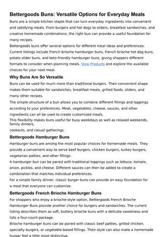 bettergoods buns