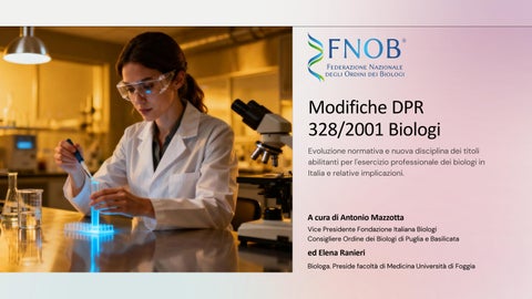Riforma della professione di Biologo