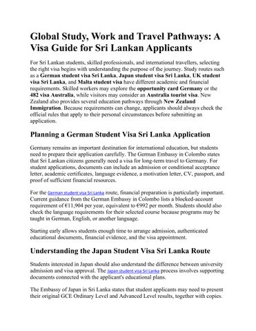 Education & Immigration Consultant in Sri Lanka