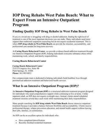 IOP Drug Rehabs West Palm Beach Blogger