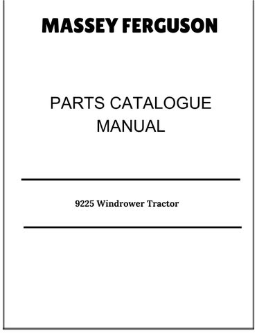 Massey Ferguson 9225 Windrower Tractor Parts Catalog Manual