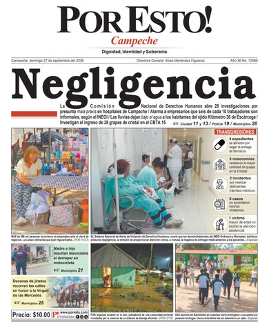 PORTADA POR ESTO CAMPECHE, DOMINGO 27 DE SEPTIEMBRE DE 2026