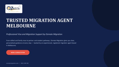 Trusted Migration Agent Melbourne – Professional Visa and Migration Support by Ozmate Migration