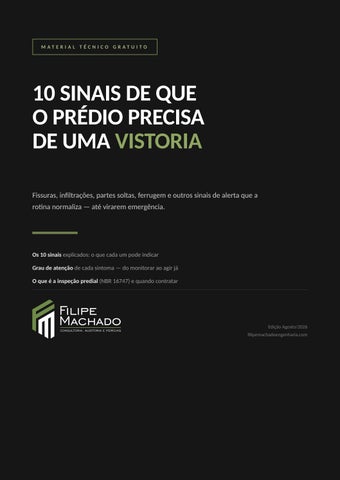 10 Sinais de que o Prédio Precisa de Vistoria — Inspeção Predial ABNT NBR 16747 | Filipe Machado Eng