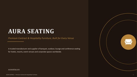 AURA SEATING Premium Contract & Hospitality Furniture, Built for Every Venue