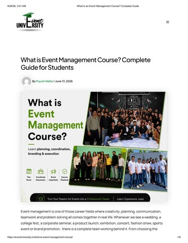 What Is an Event Management Course_ Complete Guide