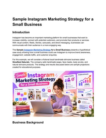 Sample Instagram Marketing Strategy for a Small Business (1)