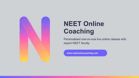 Personalised NEET Online Coaching – Learn from Experienced Subject Experts