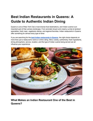 Best Indian Restaurants in Queens_ A Guide to Authentic Indian Dining