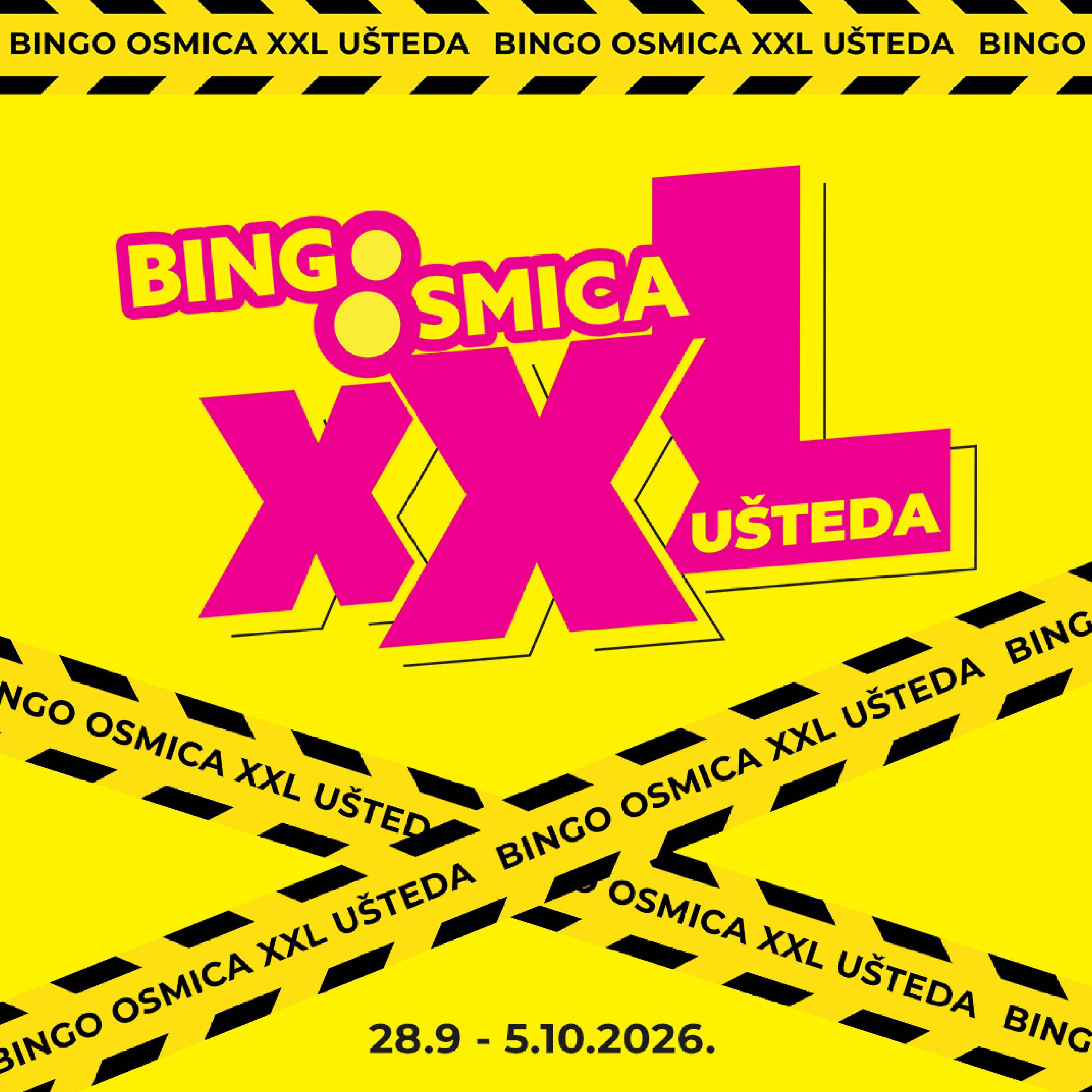 Bingo Osmica XXL Ušteda 28.9 – 5.10.2026. · Federacija BiH (naslovna strana letka)