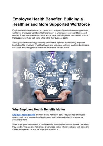 Employee Health Benefits for a Healthier Workforce