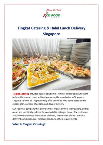 Tingkat Catering & Halal Lunch Delivery Singapore