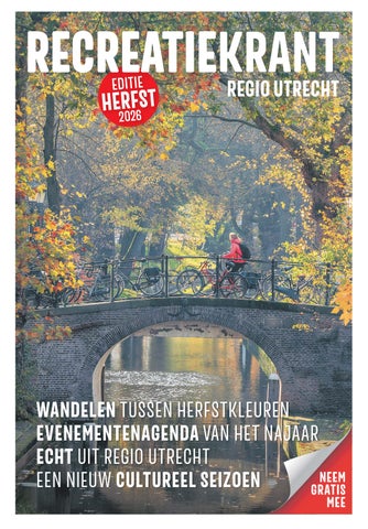 Recreatiekrant Regio Utrecht Herfst 2026