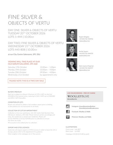 Silver × Objects of Vertu | 20th-21st October 2026 第 3 页