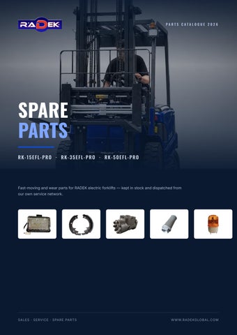 ELECTRIC FORKLIFTS SPARE PARTS CATALOGUE (eng)