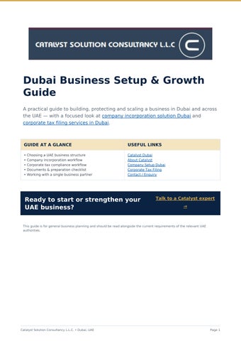 Dubai Business Setup & Growth Guide