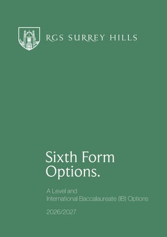 Sixth Form Options Booklet 2026/27