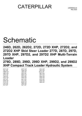 Caterpillar 299D2 XHP (DX900001-Up) Complete Schematic Manual 