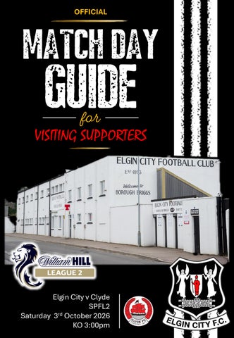 Match Day Guide v Clyde - Saturday 3rd October 2026
